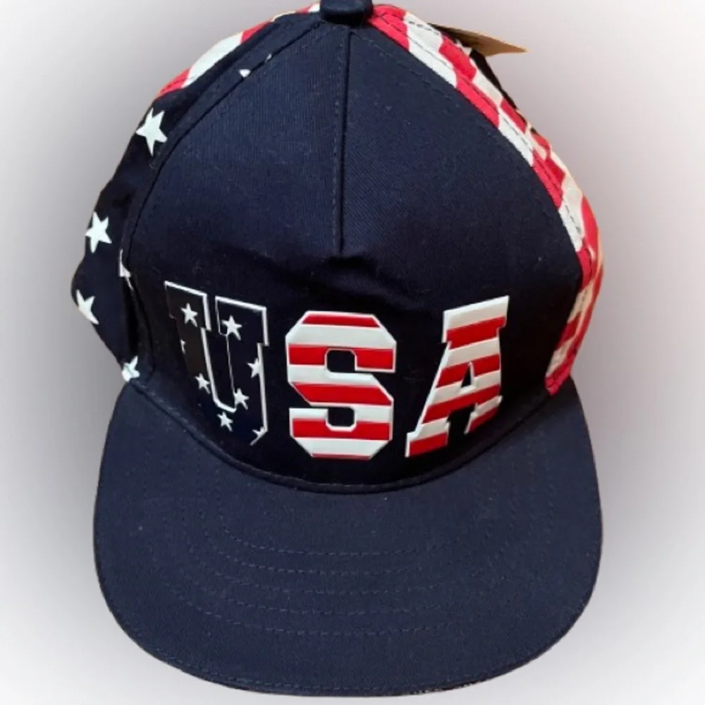 NWT The Children’s Place Kids Patriotic USA Snapback Hat - Navy Red White Small